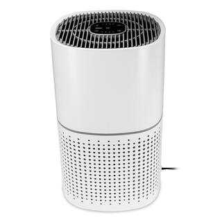 QuFresh 3-Stage Filtration HEPA Desk Air Purifier in White QFAP-210