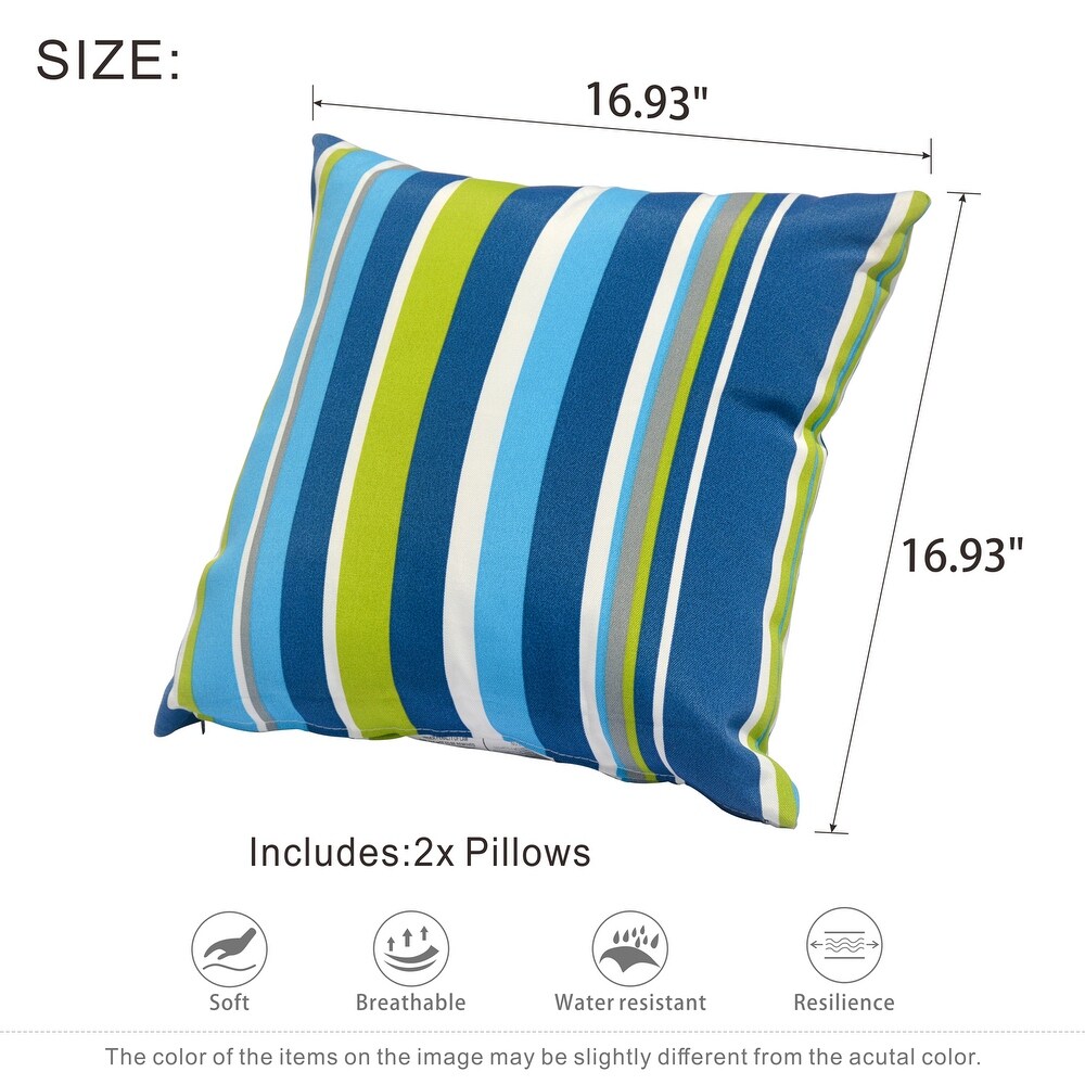 OVIOS Outdoor 17 inch Polyester Home Throw Pillows (Set of 2)