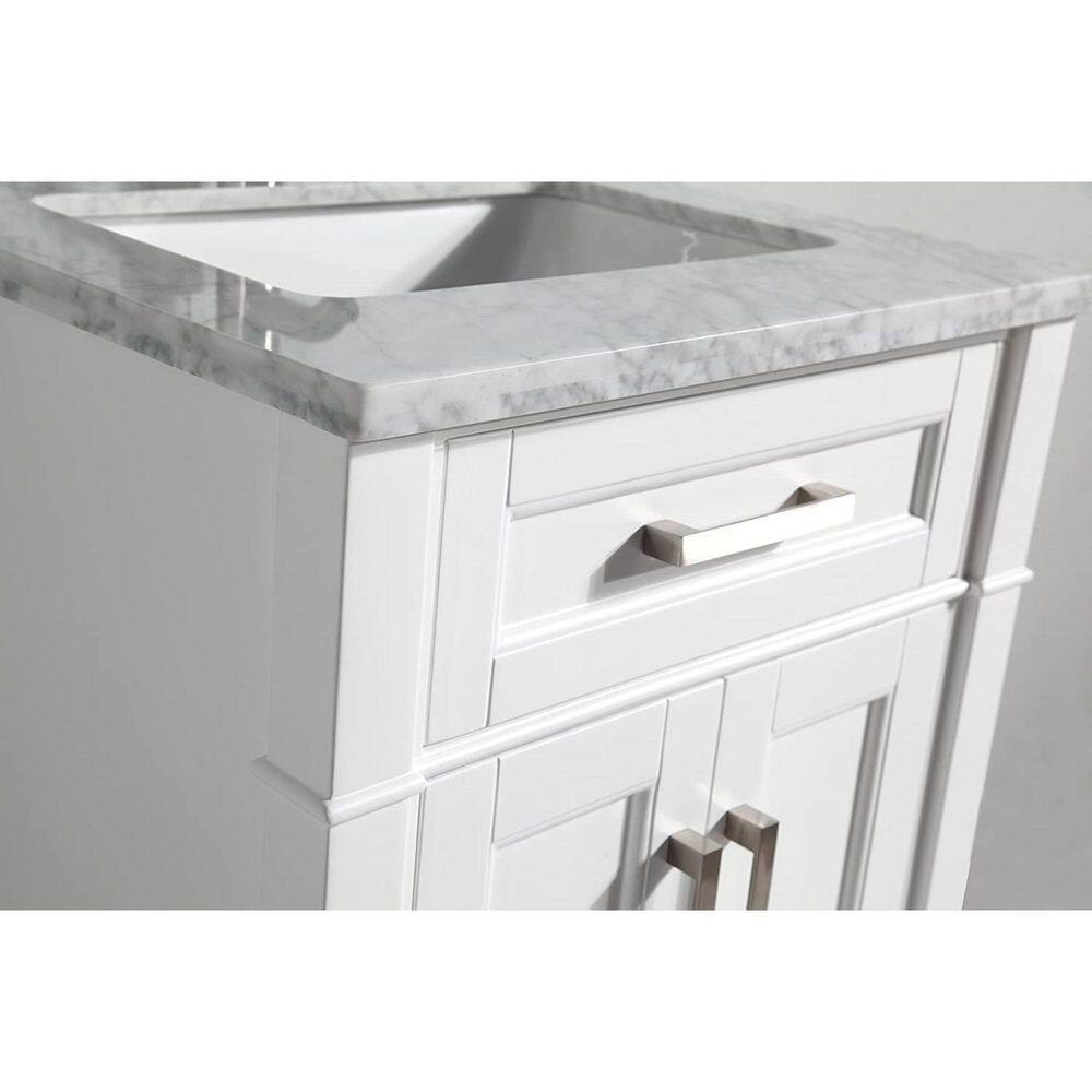 Vanity Art Savona 24 in. W x 22 in. D x 36 in. H Bath Vanity in White with Vanity Top in White with White Basin and Mirror VA2024-W