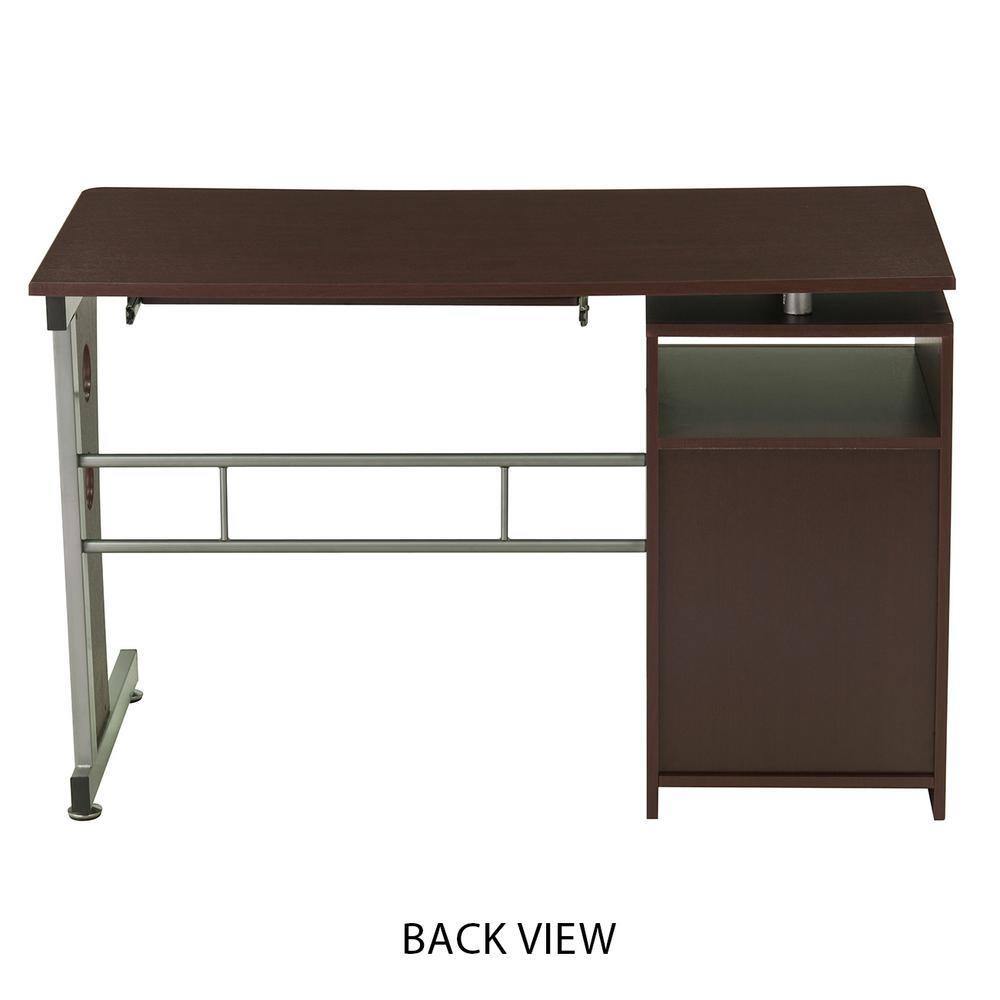 TECHNI MOBILI 48 in. Rectangular Chocolate 3 Drawer Computer Desk with Keyboard Tray RTA-3520-CH36