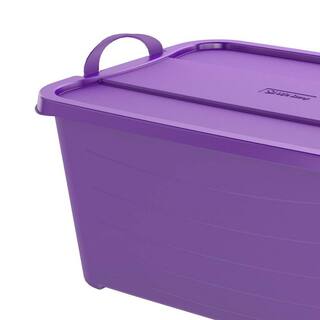 55 Qt. Purple Stackable Closet Organization Storage Box (6-Pack) 6 x CS55PP-SOLID