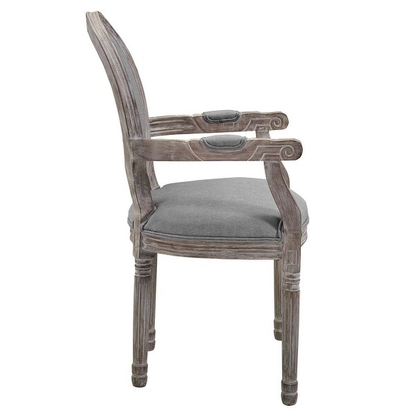 Emanate Vintage French Upholstered Fabric Dining Armchair - n/a