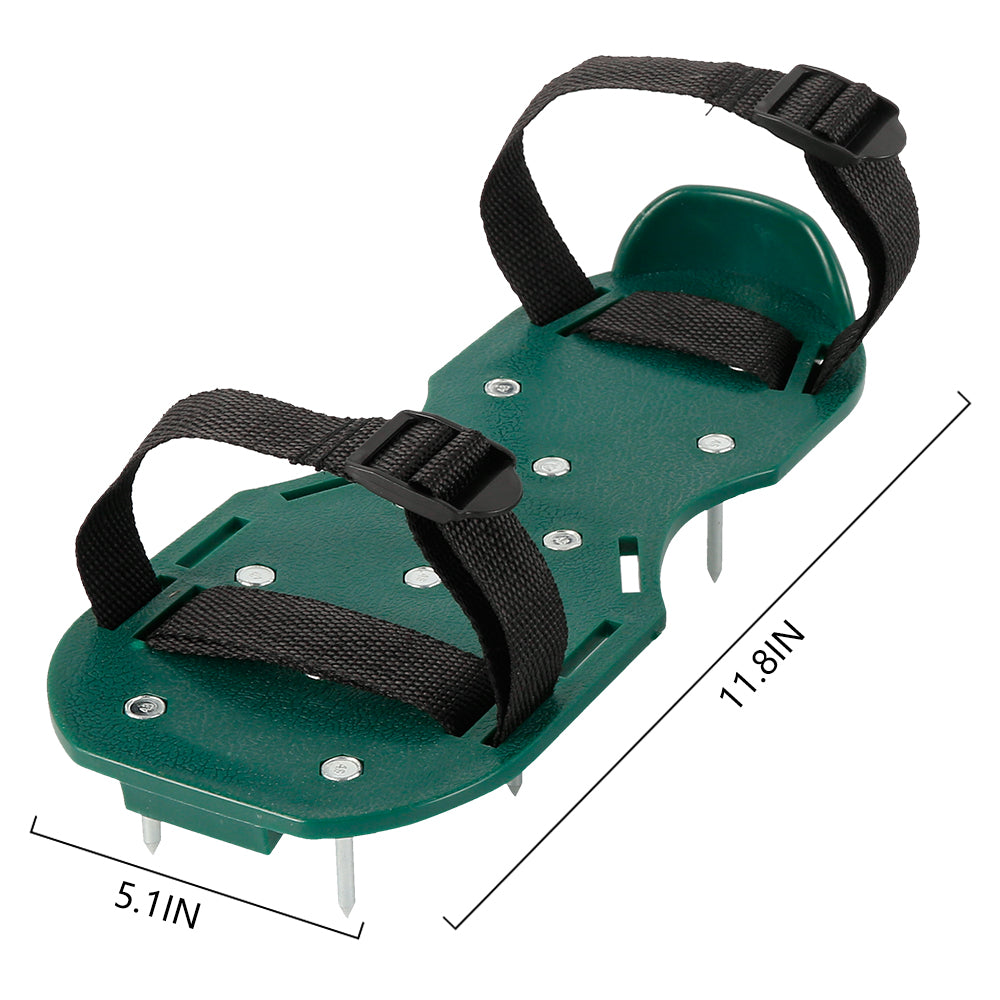 ZTOO 13 x 45 mm Spikes Pair Lawn Garden Grass Aerator Aerating Sandals Shoes with Metal Buckles and 3 Straps for Aerating Your Lawn or Yard