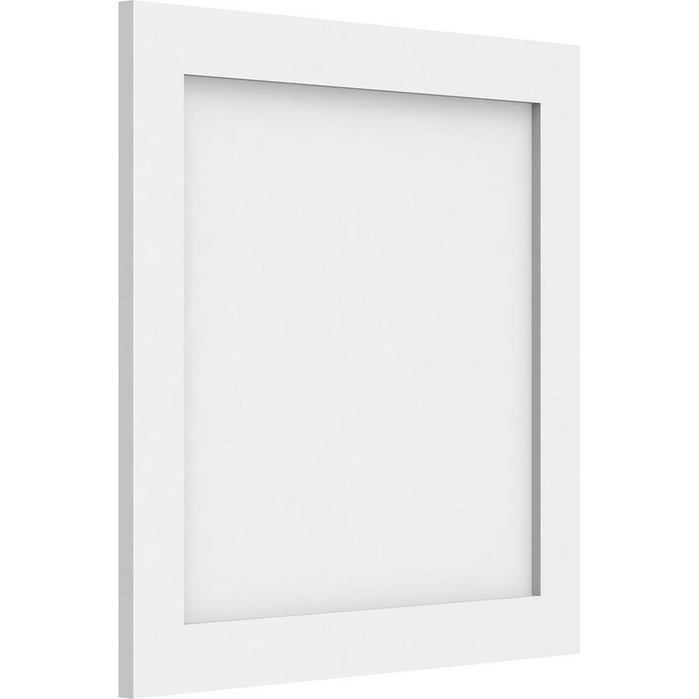 Ekena Millwork 58 in. x 20 in. x 20 in. Cornell Flat Panel White PVC Decorative Wall Panel WALP20X20X062CNL