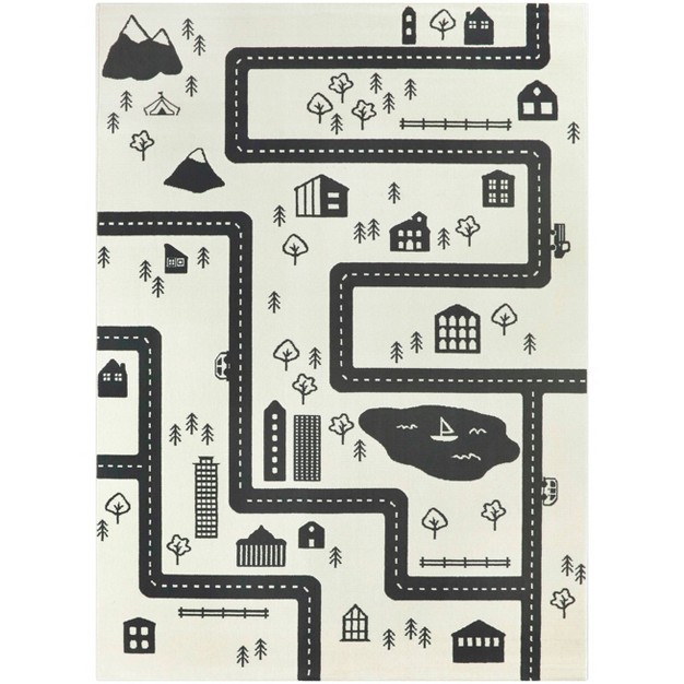 Roadmap Black white Kids x27 Rug Balta Rugs