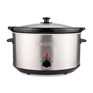 Courant 8.5 qt. Stainless Steel Oval Slow Cooker with Three Cooking Settings MCSC8525ST974