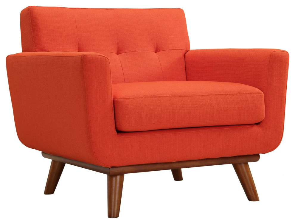 Giselle Atomic Red Sofa Loveseat and Armchair 3 Piece Set   Midcentury   Living Room Furniture Sets   by Peachtree Fine Furniture  Houzz