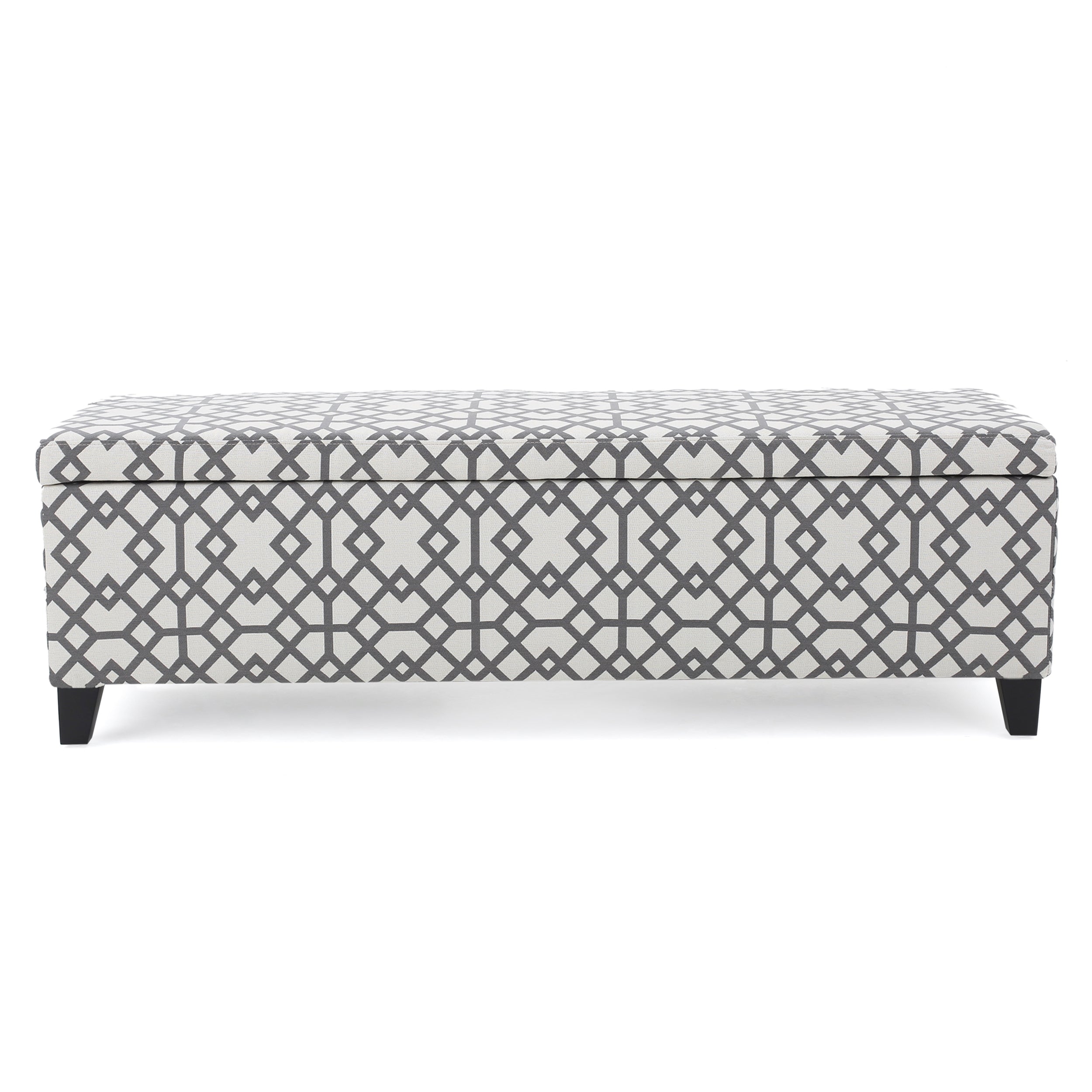 Clor Fabric Rectangle Storage Ottoman Bench