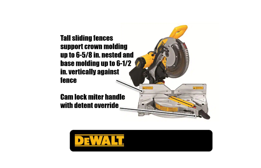 DEWALT DWS716 15 Amp Corded 12 in. Compound Double Bevel Miter Saw