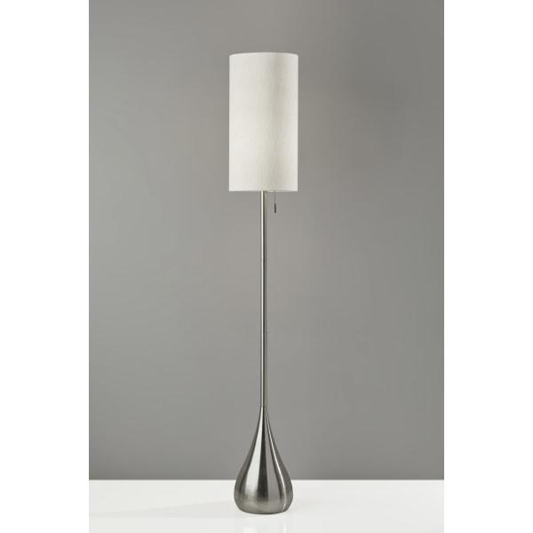 Adesso Christina Floor Lamp， Brushed Steel