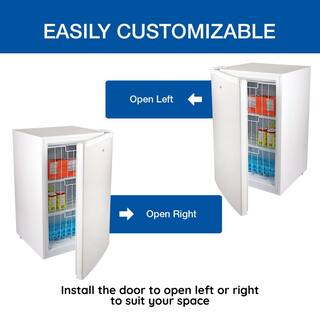 Koolatron Compact Upright Freezer 3.1 cu. Ft. (88L) White Energy-Efficient Manual Defrost Flat Back KTUF88