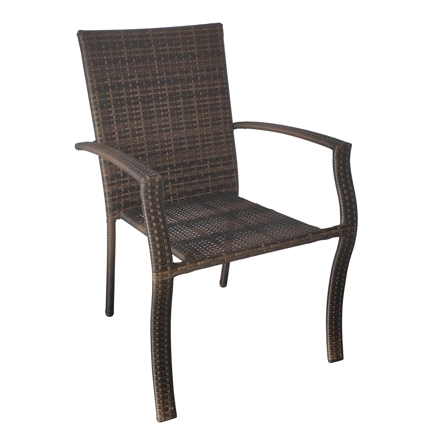 Living Accents Brown Steel Frame Woven Chair