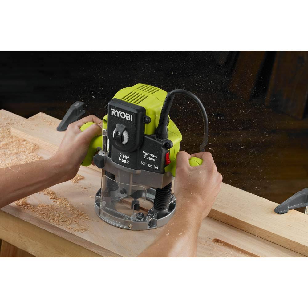 RYOBI 10 Amp 2 HP Plunge Base Corded Router RE180PL1G