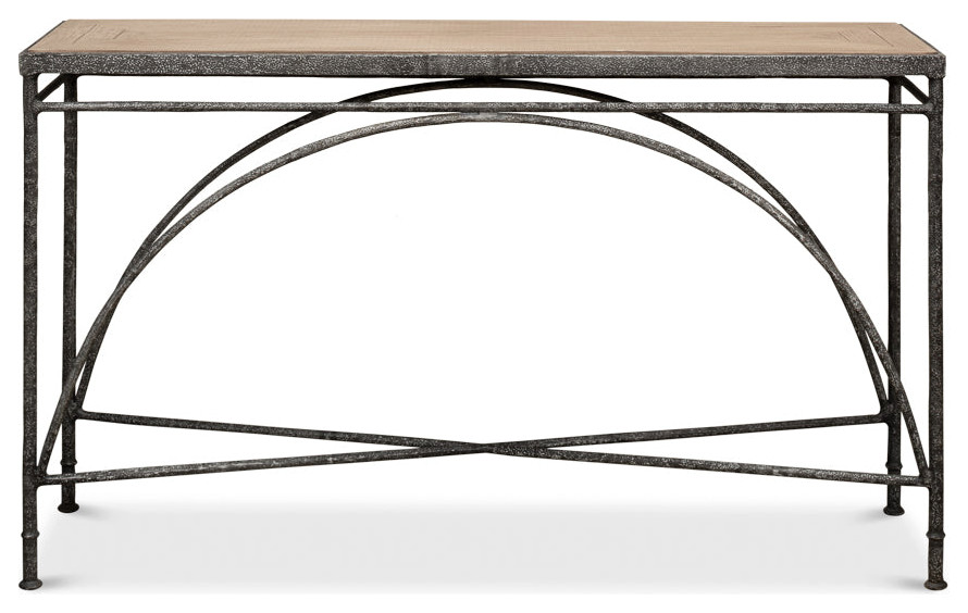 Vineyards Console Table Cast Iron and Wood   Transitional   Console Tables   by Sideboards and Things  Houzz