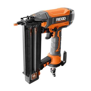 RIDGID 6 Gal. Compressor with 50 ft. Lay Flat Hose and 18-Gauge Brad Nailer with 16-Gauge Straight Finish Nailer OF60150HB-R5025LF-R692BFFN