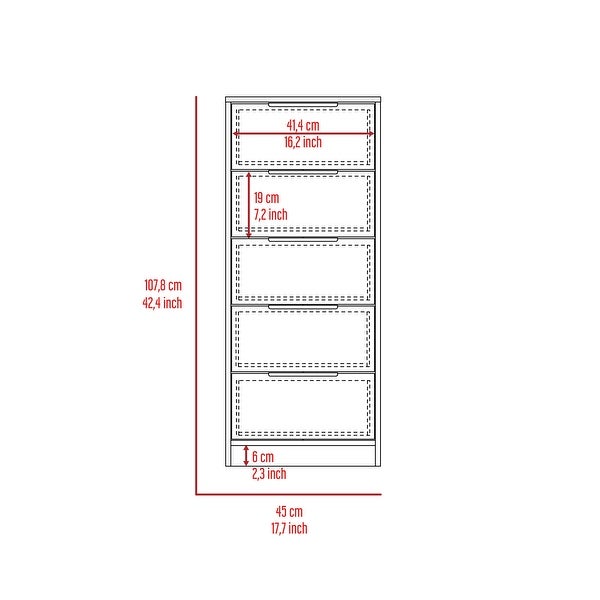 Contemporary Style 5-Drawers Dresser Chests for Bedroom， Storage Dressers Organizer for Bedroom， Living Room， Hallway - - 37828139