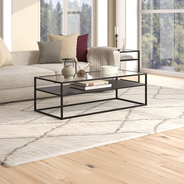 Ada Rectangular Coffee Table Blackened Bronze Finish