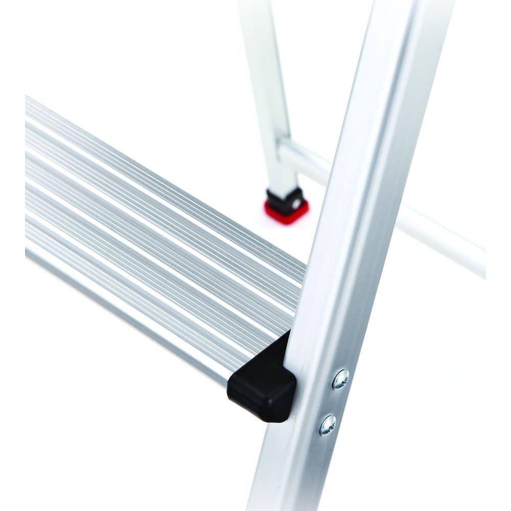Rubbermaid 3-Step Aluminum Step Stool with Project Tray 225 lb. Load Capacity Type II Duty Rating RMA-3T-COM