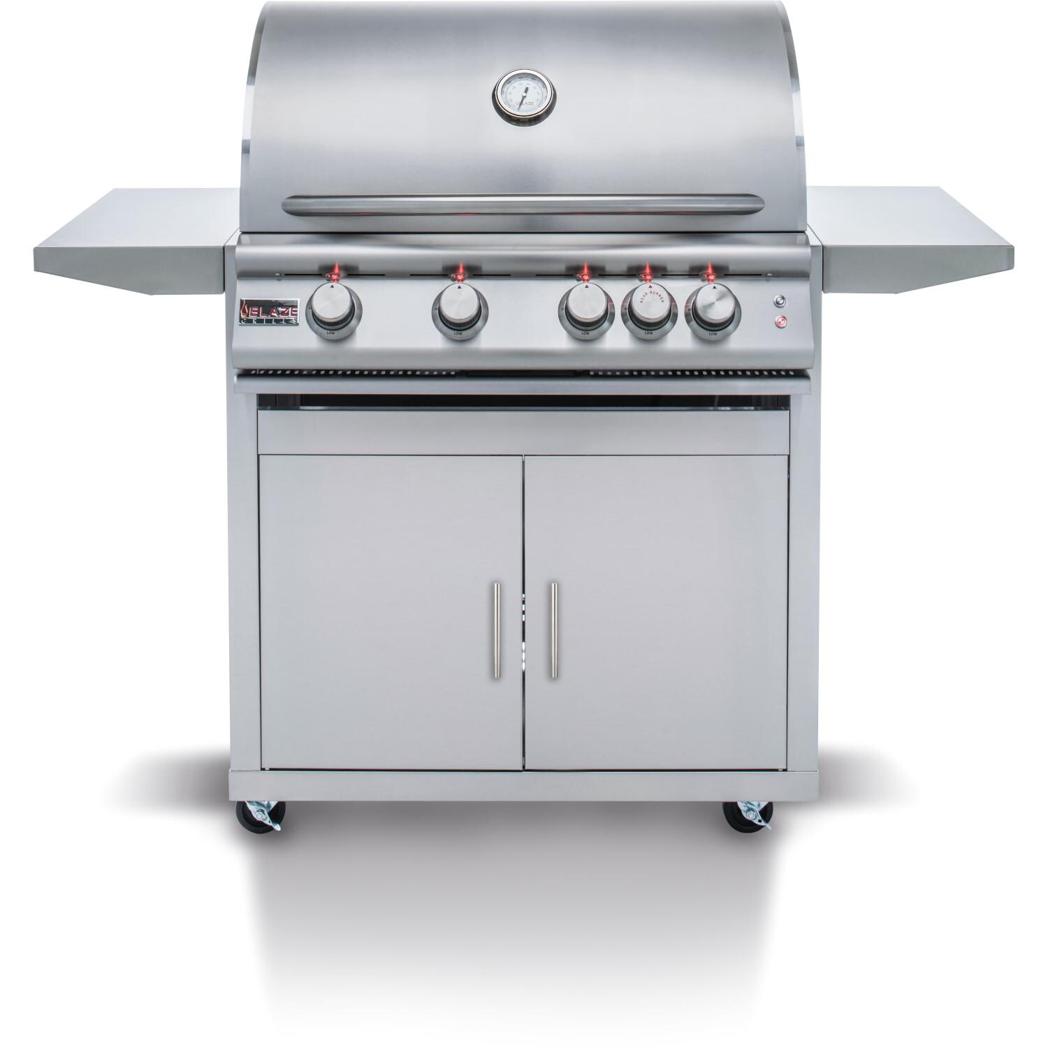 Blaze Premium LTE Marine Grade 32-Inch 4-Burner Propane Grill w/ Rear Infrared Burner and Grill Lights