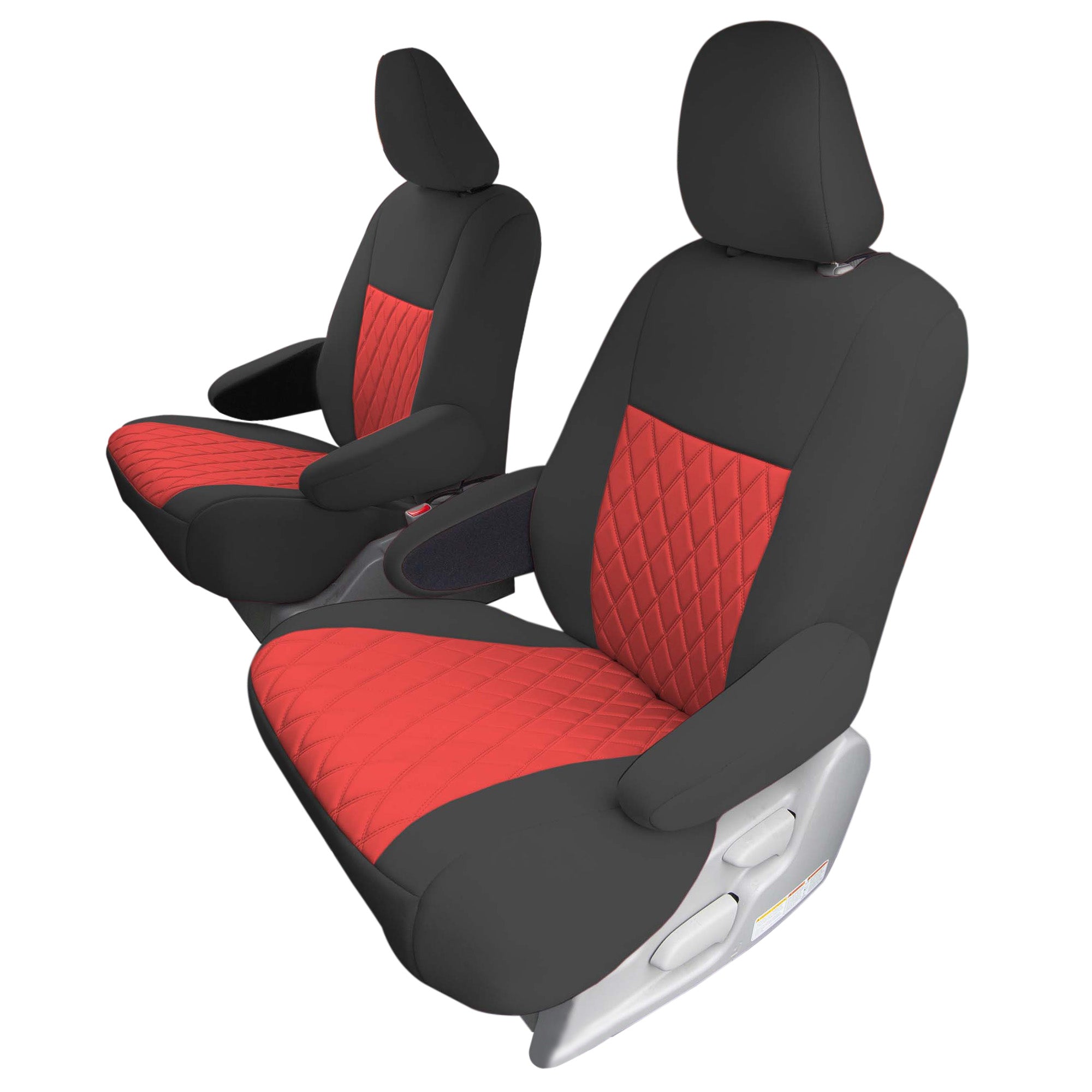 TLH Custom Fit Car Seat Covers for Toyota Sienna 2011-2020， Car Seat Cover Middle Set， Automotive Seat Covers in Red Neoprene， Waterproof and Washable Seat Covers