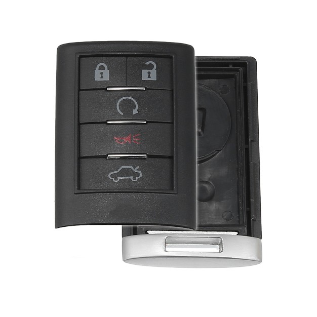 Unique Bargains 5 Button Keyless Entry Remote Key Shell Cover For Cadillac Cts Dts Sts 2008 2010 Black 1 Pc