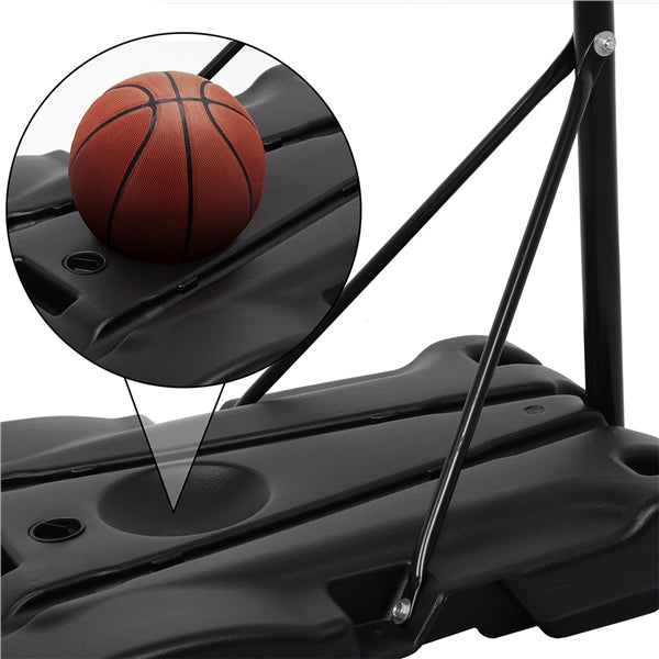 SmileMart Height Adjustable Portable Basketball System Hoop Goal for Kids Youth Outdoor， 6.4 to 8.2 Ft.