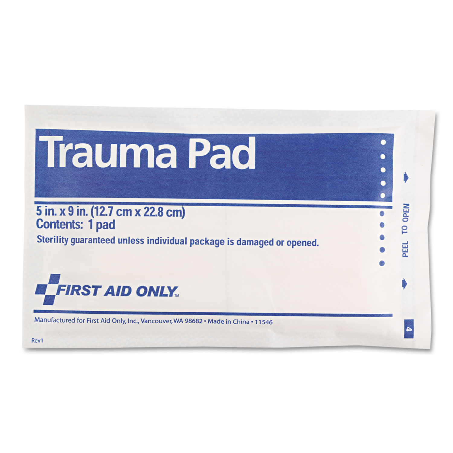 SmartCompliance Trauma Pad by First Aid Onlyandtrade; FAOFAE5012