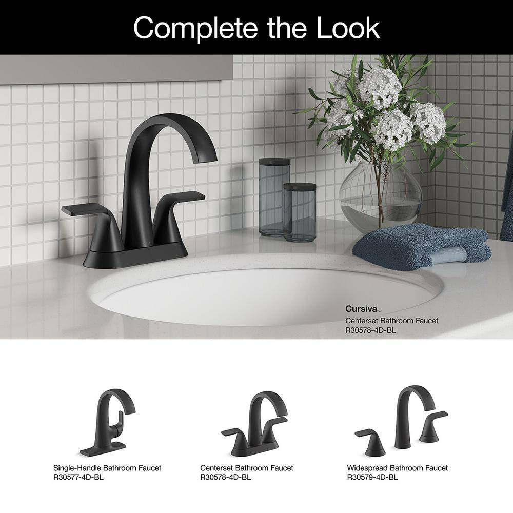 KOHLER Cursiva 24 in. Towel Bar in Matte Black K-R26686-BL