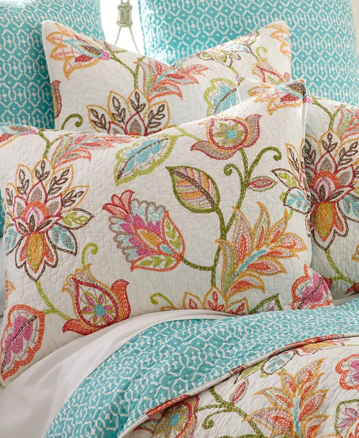 Levtex Sophia Floral Reversible 2-Pc. Quilt Set， Twin