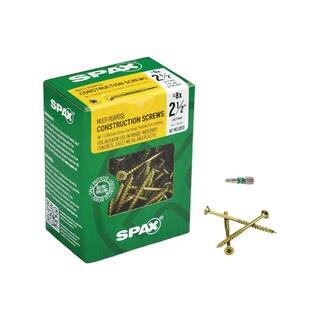 SPAX #8 x 2-12 in. Yellow Zinc Coated T-Star Plus Drive Undercut Flat Head Multi-Purpose Screw (133-Pack) 4191020400604