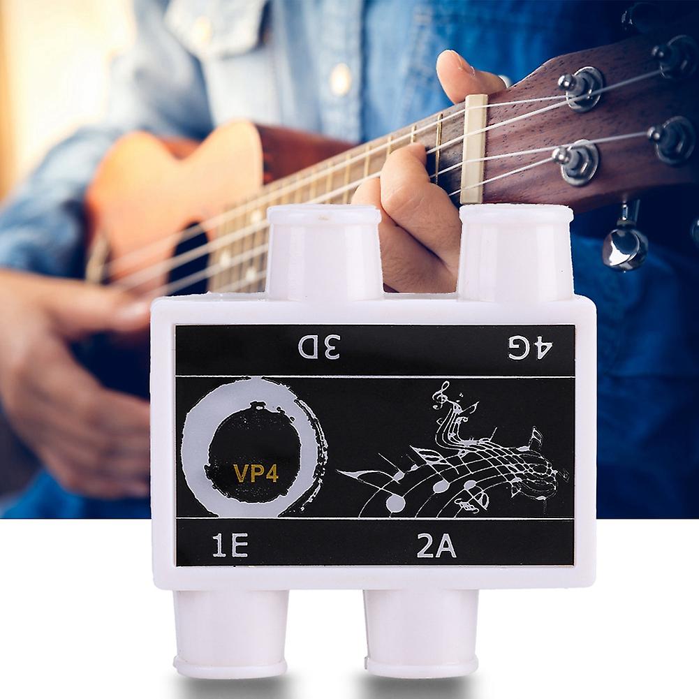 Durable Plastic Ukulele Tuner Pitch Pipe Four Tones E A D G With Case Ukuleles Accessory