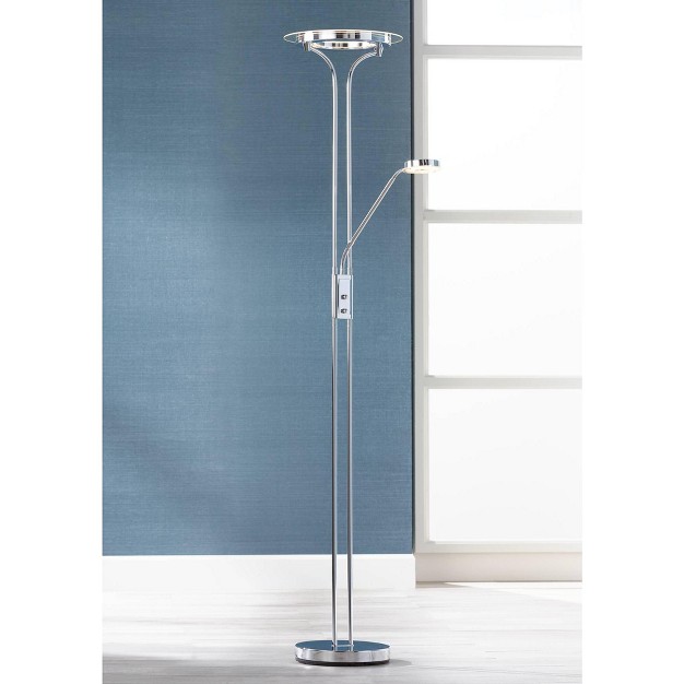 Tall Chrome Silver Metal Led Adjustable For Living Room Bedroom House Home