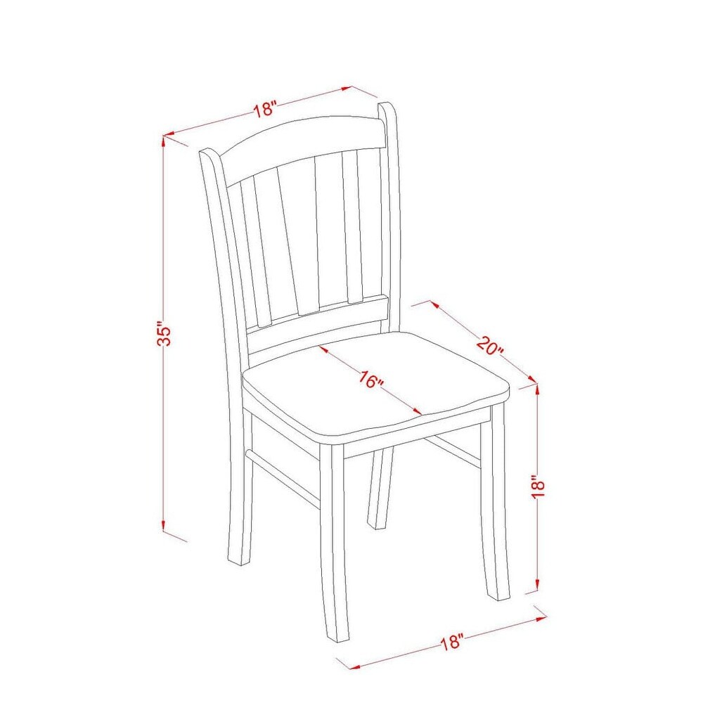 East West Furniture Dining Set Contains a Round Dining Table with Dropleaf and Kitchen Chairs  Mahogany (Pieces Option)