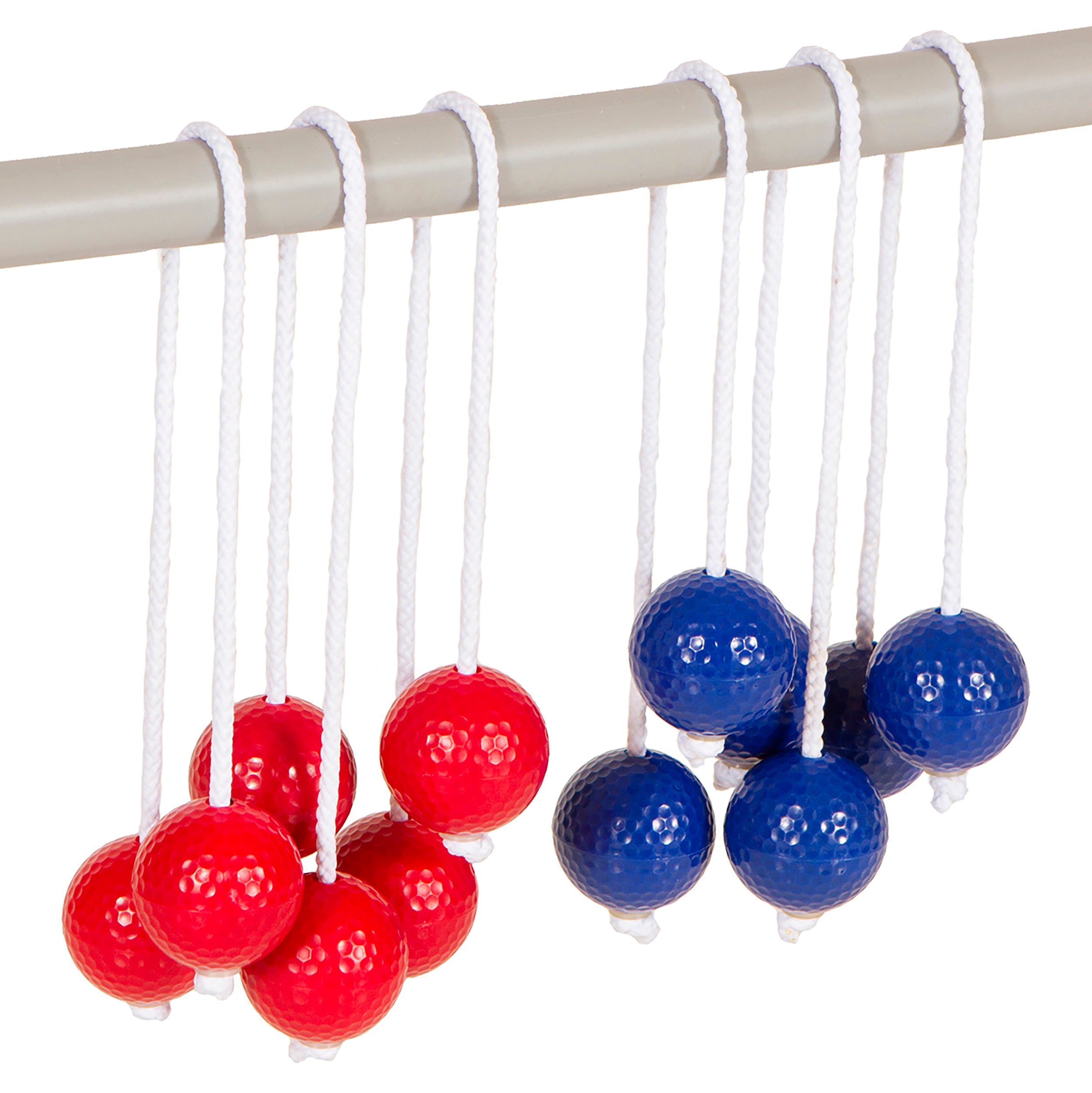 Ladder Toss Replacement Bola Strands – 3 Blue 3 Red Ball (6 Bolas)