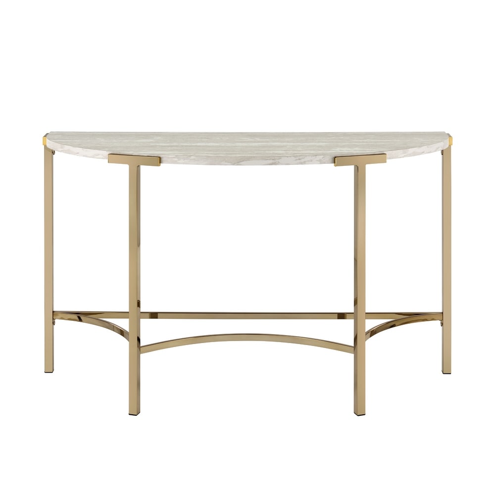 Brickelle Glam 48 inch Faux Marble Sofa Table by Furniture of America