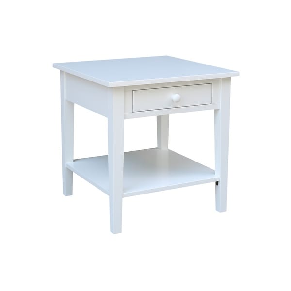 Spencer Square Solid Parawood End Table - 24 in. W x 24 in. D x 25 in. H