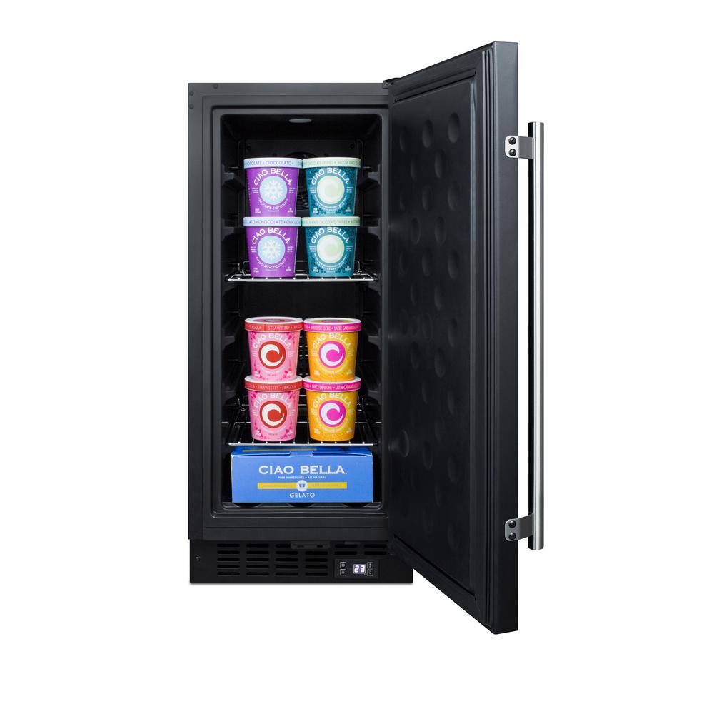 Summit Appliance 2.45 cu. ft. Frost Free Upright Commercial Freezer in Black SCFF1533BL