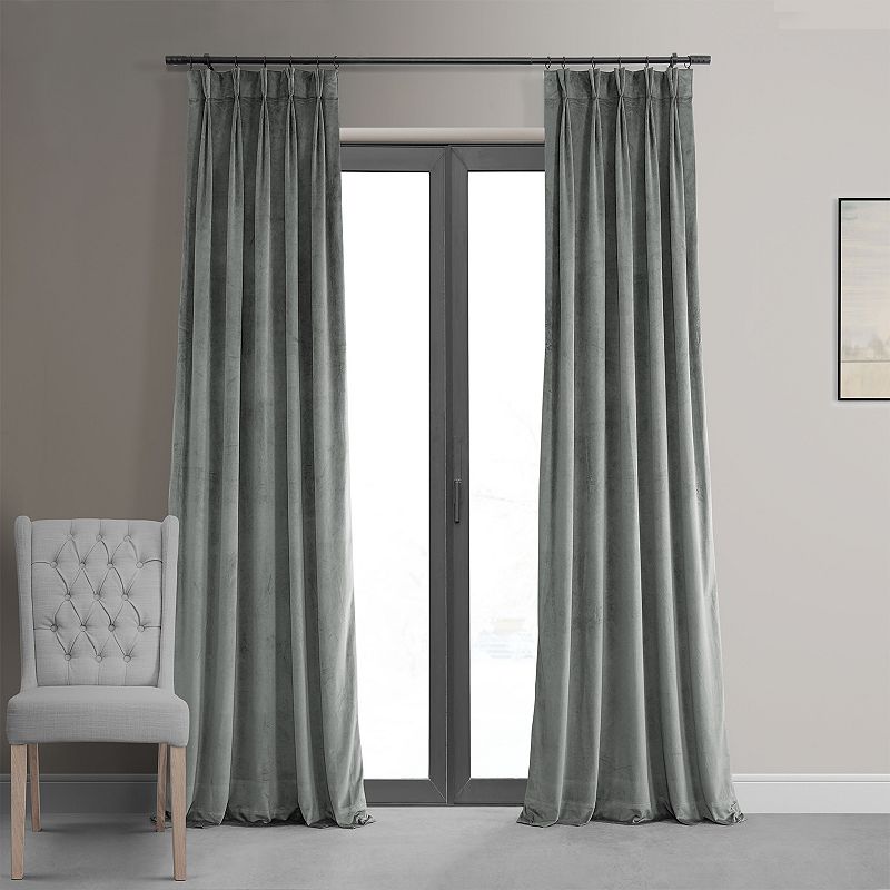 EFF Blackout 1-Panel Velvet Window Curtain