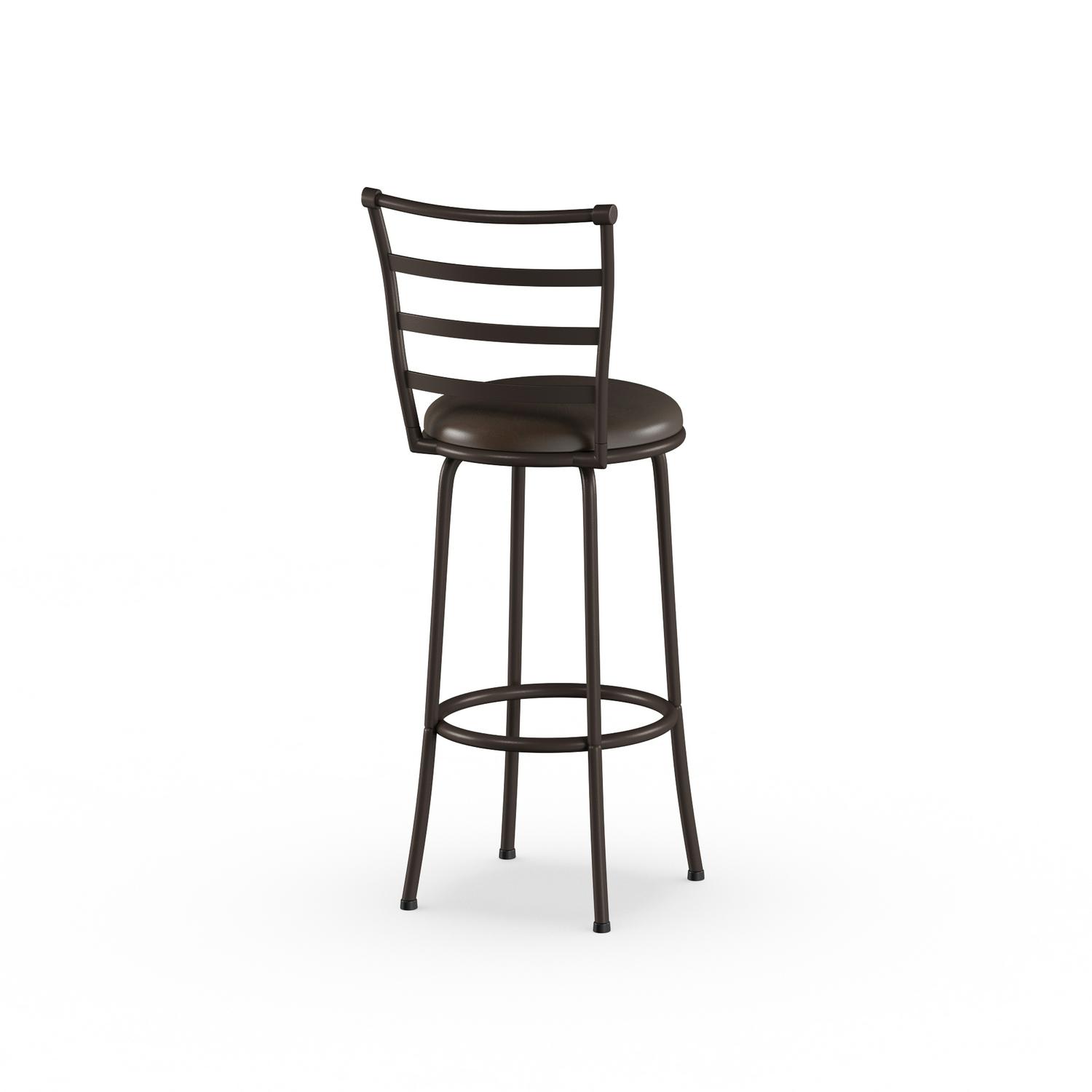 Mainstays Adjustable 24  or 29  Swivel Barstool Bronze Finish and PU Leather Set of 3  Crowdfused