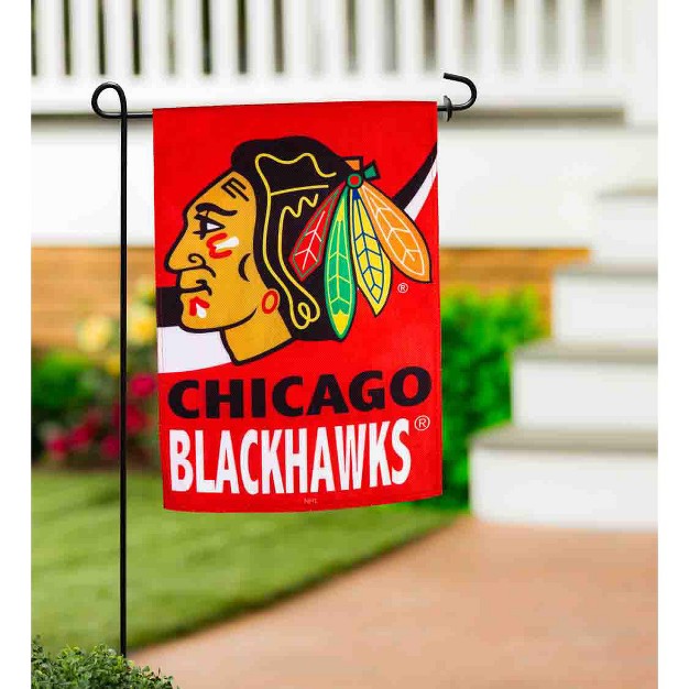 Evergreen Flag Ds New Burlap Garden Chicago Blackhawks