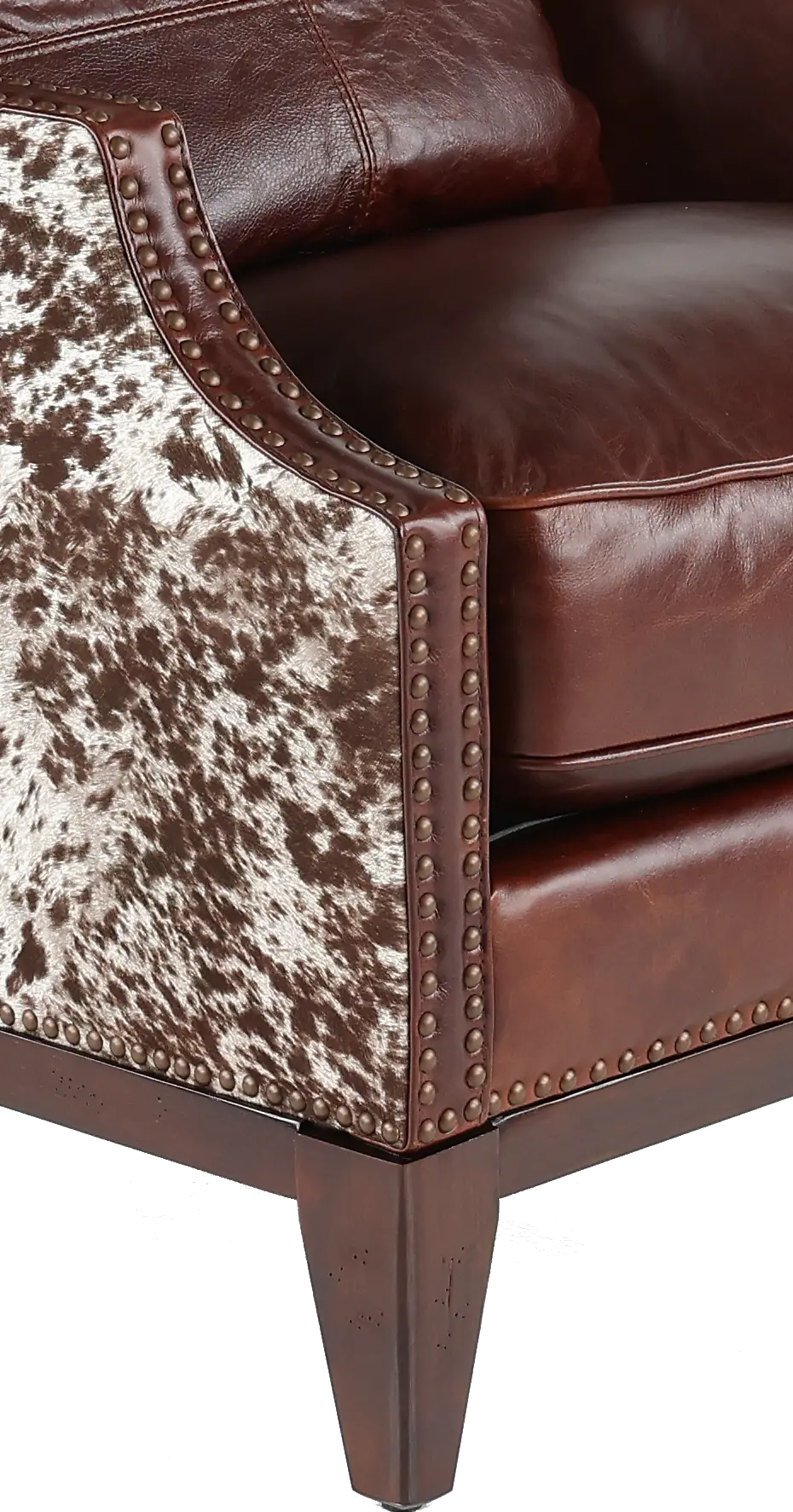 Havana Chocolate Brown Leather Wingback Chair