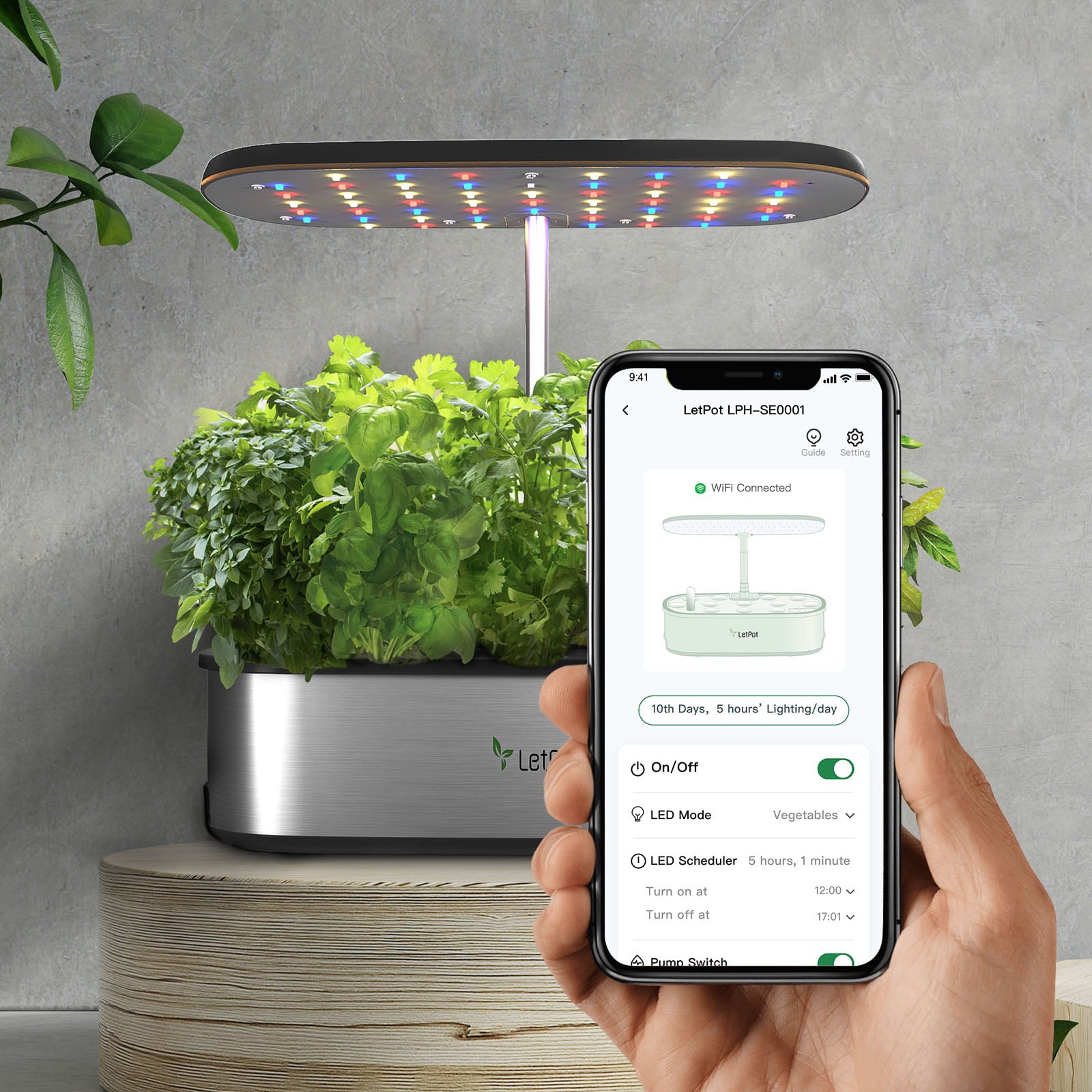 LetPot APP Controlled Smart Hydroponics Growing System SE with Grow Lights 12-Pods 19