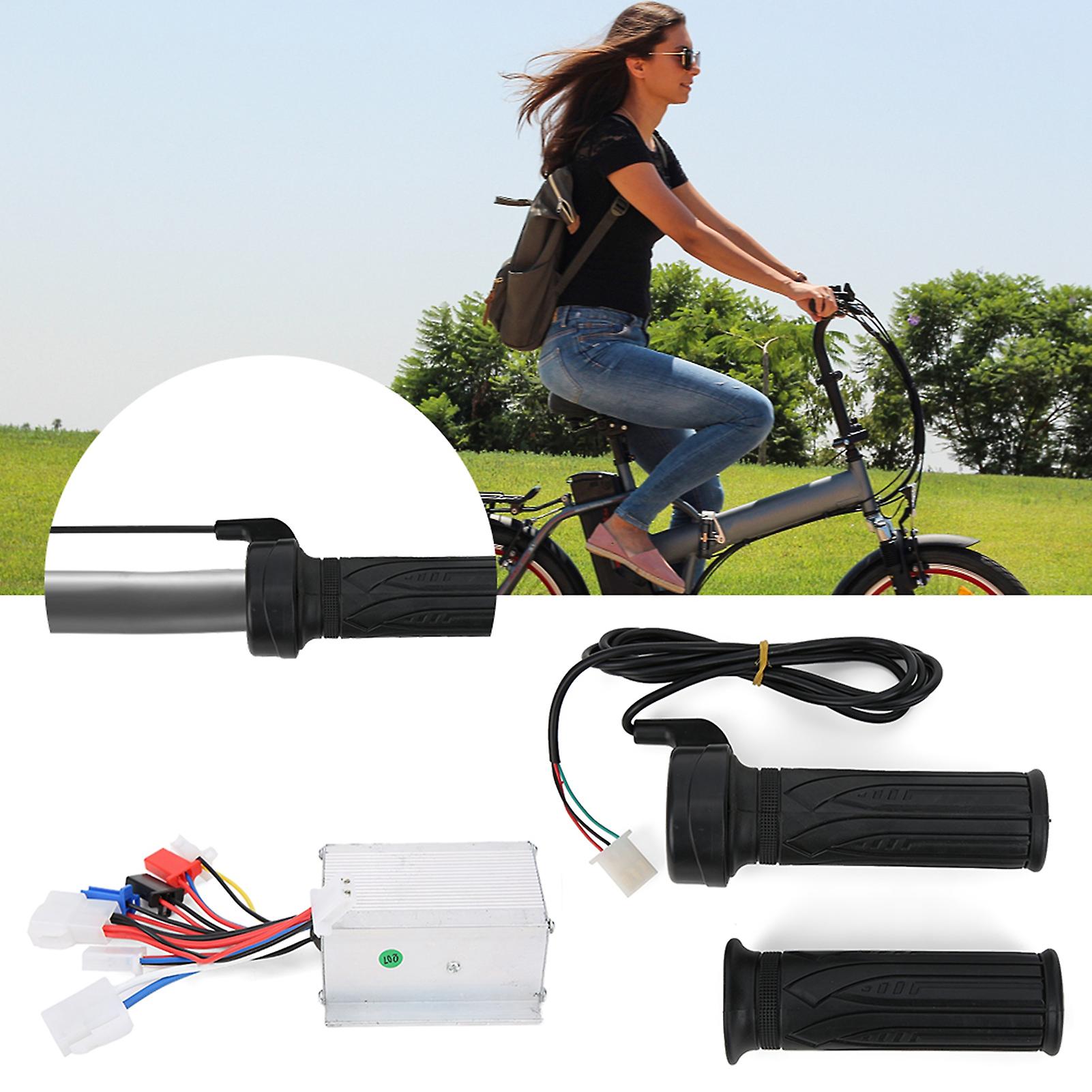 24v 250w Brush Controller Extended Cable Thumb Throttle Grip Electric Bicycle Handlebar