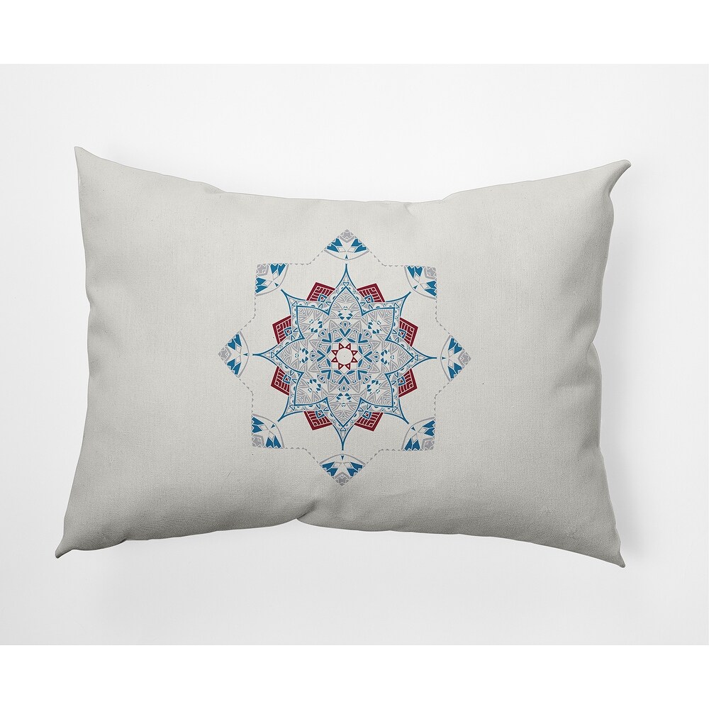 Snowflake Star Winter Soft Spun Polyester Indoor/Outdoor Throw Pillow