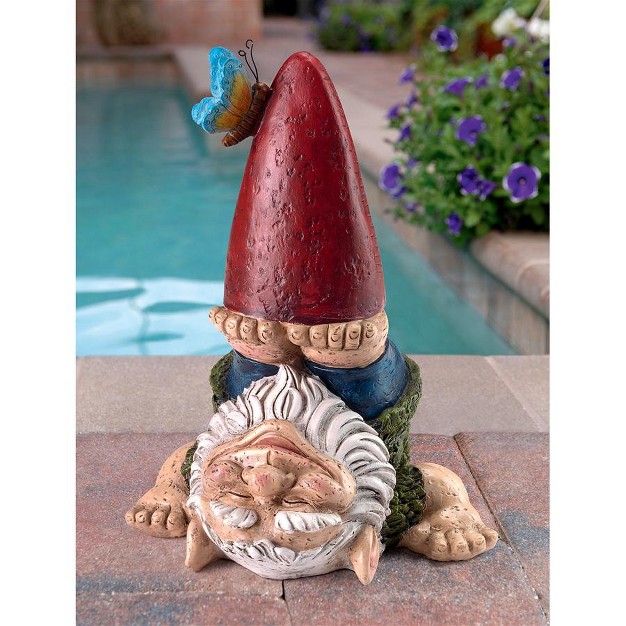 Design Toscano Topsy turvy Theo Garden Gnome Statue