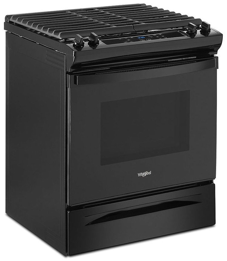 Whirlpool ADA 5 Cu. Ft. Black Gas Range With Frozen Bake Technology