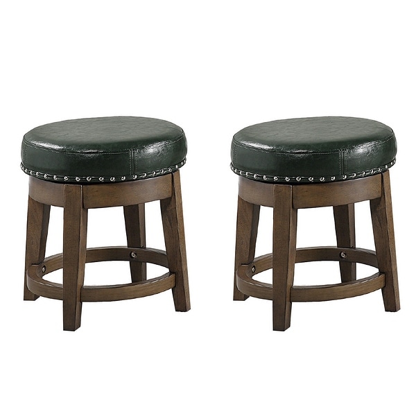 Set of 2 18 -inches PU Swivel Stool