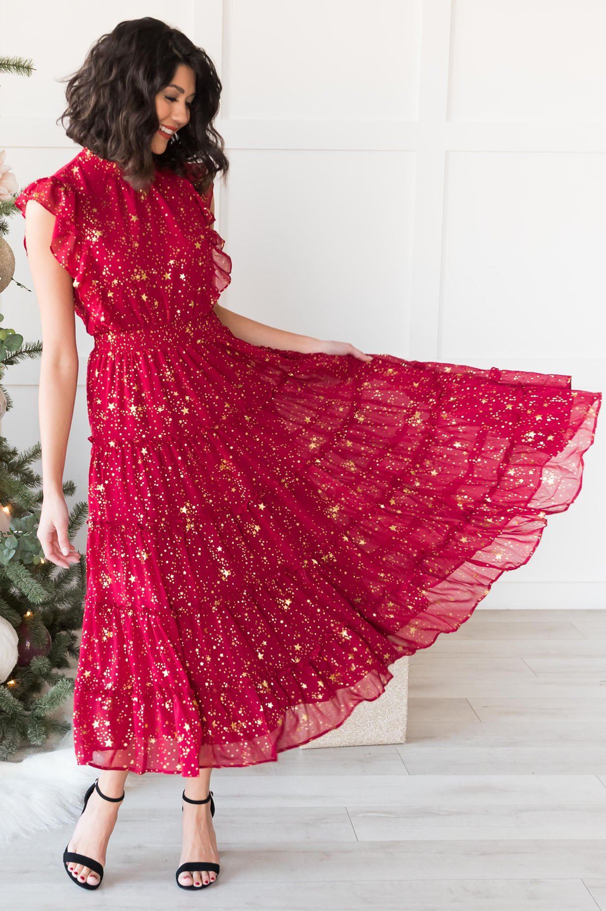 The Star Modest Holiday Dance Dress