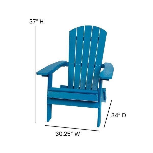 Polyresin Folding Adirondack Indoor/Outdoor Patio Chair (Set of 4)