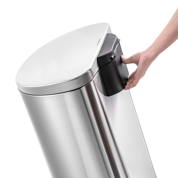 Qualiazero 13.2 gal Stainless Steel Step On Kitchen Trash Can